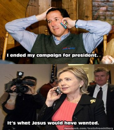 Hillary Clinton & Rick Santorum