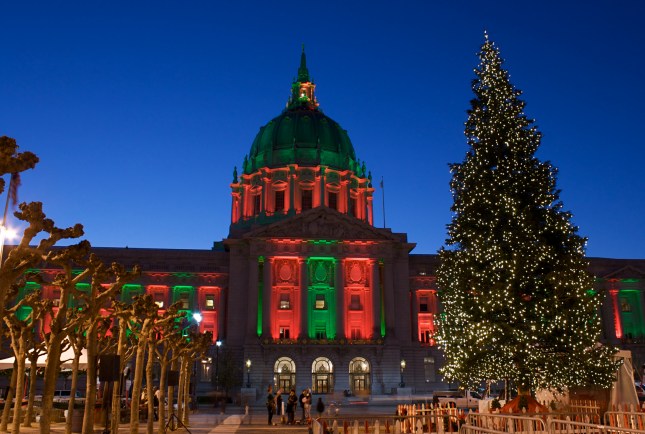 SF City Hall at Christmas Time