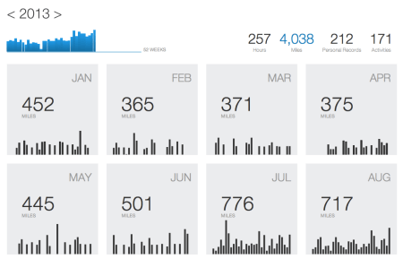The months according to Strava